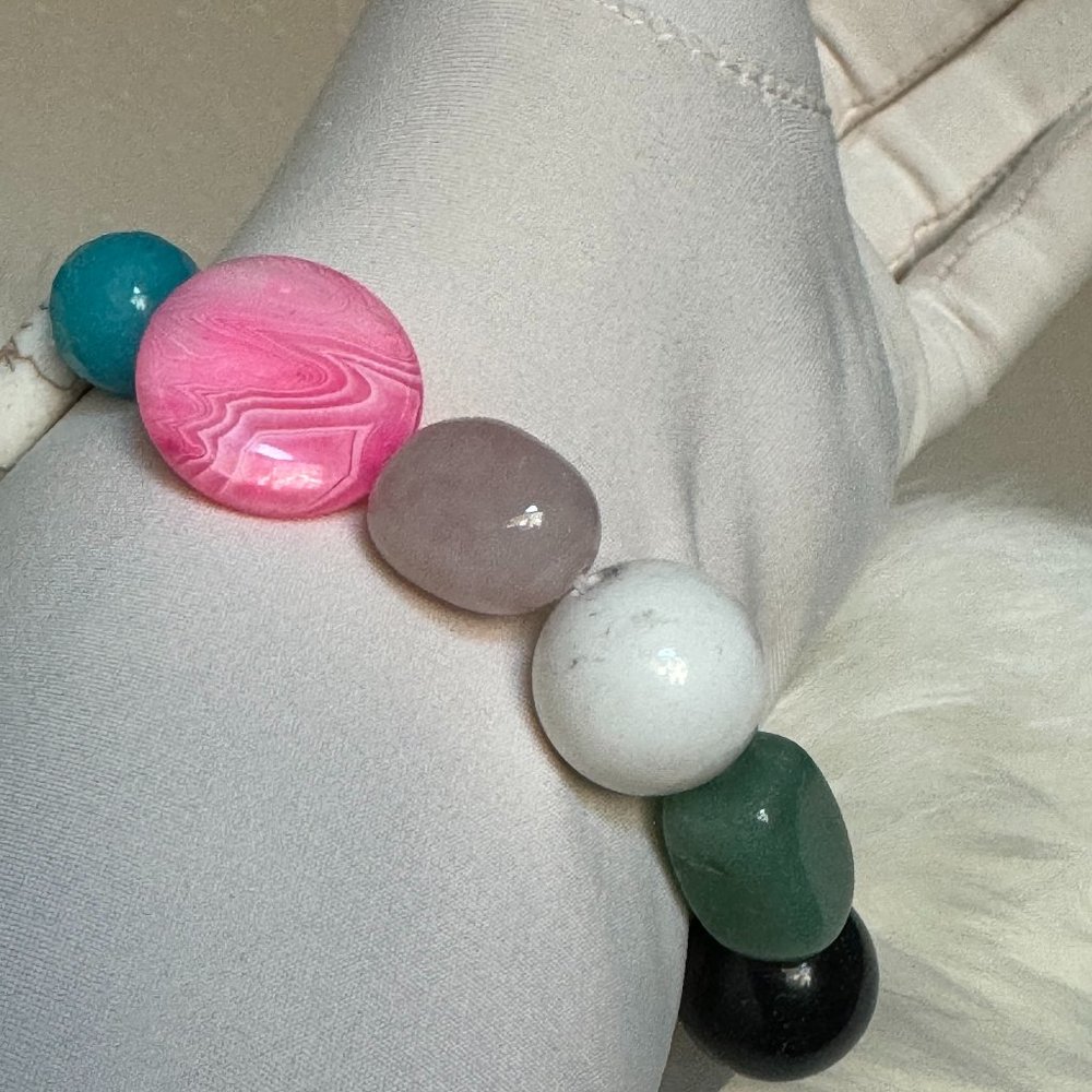Natural Mixed Stone Bracelet | Boutique